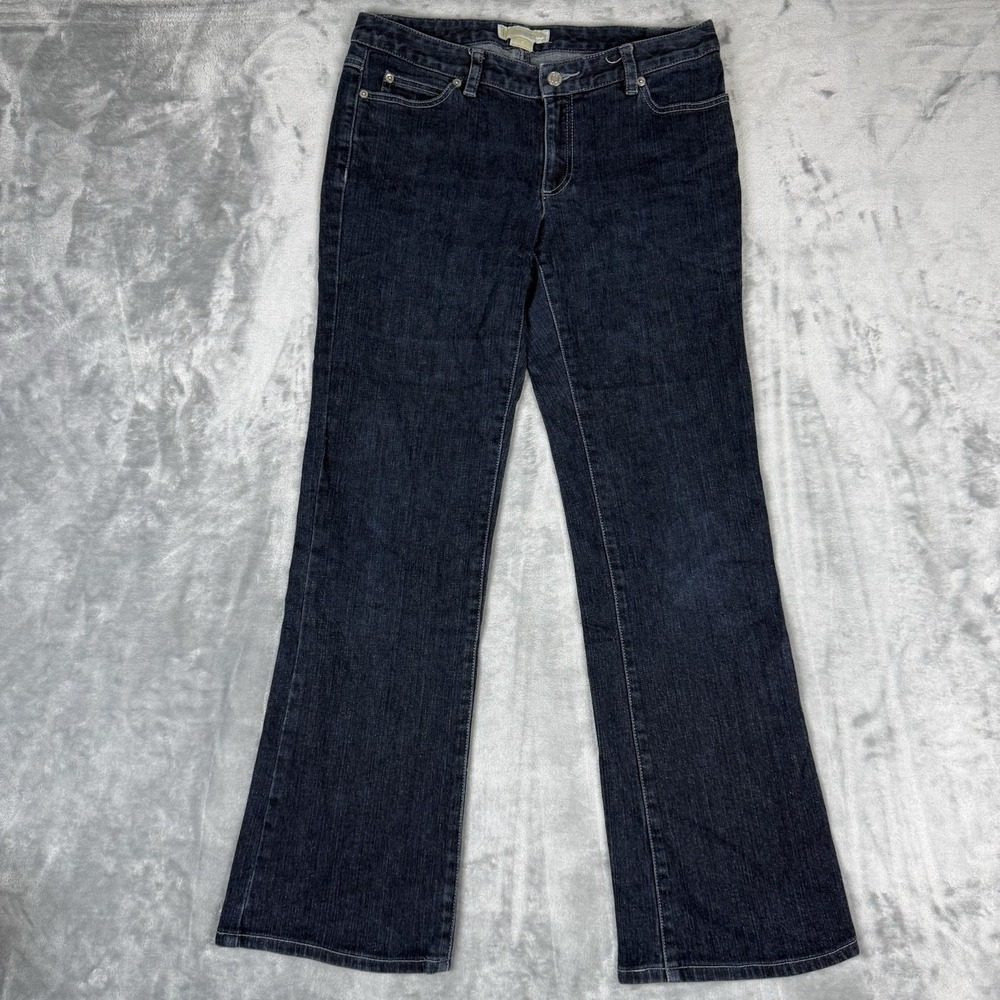 Michael Kors Jeans Womens 8 Blue Straight Leg Dark Wash Denim Bedazzled